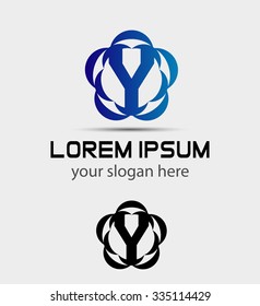Letter Y logo icon design template elements
