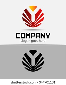 Letter Y logo icon design template elements
