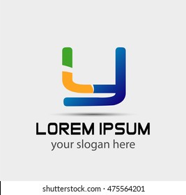 Letter y logo icon design template elements. Vector color sign
