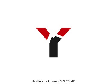 Letter y logo icon design template elements. Vector color sign
