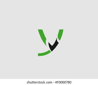 Letter y logo icon design template elements. Vector color sign

