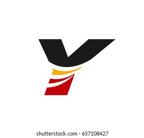 Letter y logo icon design template elements. Vector color sign
