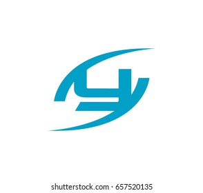 Letter y logo icon design template elements. Vector color sign
