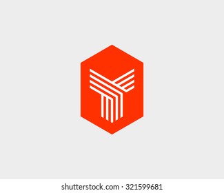 Letter Y logo icon vector design. Creative line symbol.