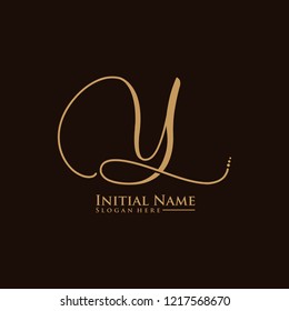 Letter Y Logo. Initial Letter Design Vector Luxury Colors