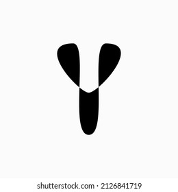 Letter Y logo Initial. Initial Y simple modern logo design. Flat and minimalist brand identity	