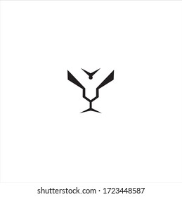 Letter Y logo or  Y Y initials two modern monogram symbol,business card emblem.leo