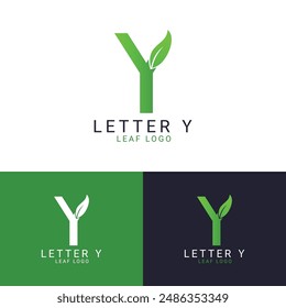 Letter Y Logo - Y Leaf Logo Design