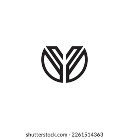 Letter Y logo, Letter Y line logo design