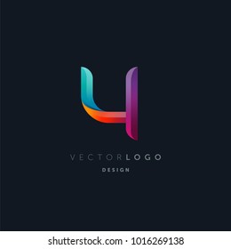 Letter Y logo, multi colour letter icon vector template.

