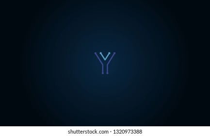 LETTER Y LOGO WITH NEGATIVE SPACE EFFECT FOR LOGO DESIGN OR ILLUSTRATION USE