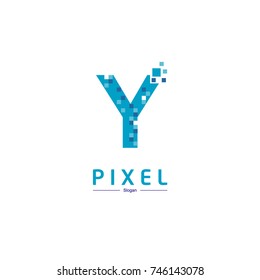 Letter Y  Logo, pixel Logo
