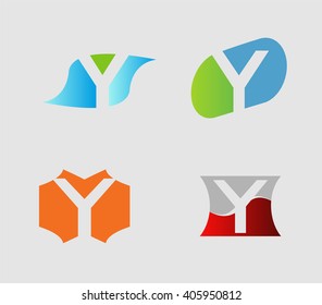 Letter Y logo set
