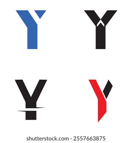 Letter Y Logo Set Design Vector Graphic