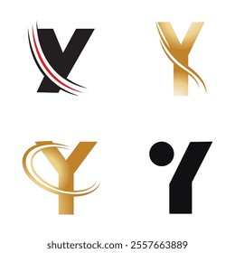 Letter Y Logo Set Design Vector Graphic