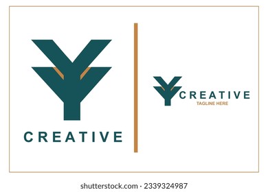 el logotipo de la letra Y es adecuado para su uso en cualquier caso, ya sea en la industria, en los negocios, etc.