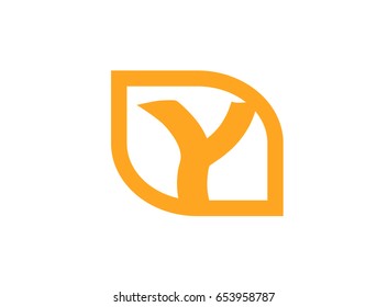 Letter Y logo symbol design template elements
