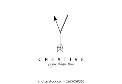 Letter Y logo or symbol vector illustration
