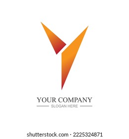 Vektor-Vektorsymbol-Design des Logos Y