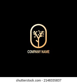 letter y logo with tree branch stock vector