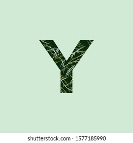 Letter Y logo Tropical Nature Twig. Vector design concept logo icon letter with tropical twig.