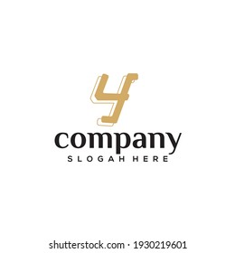 Letter Y Logo. Vector design letter with abstract geometric logo concept.