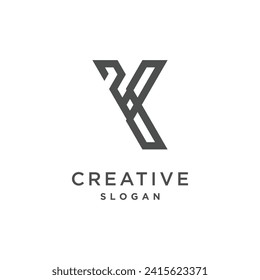 Letter Y logo vector illustration idea with creative concept