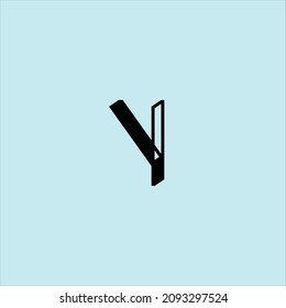 Buchstaben y Logo, Vektorgrafik-Vorlagenarchitektur