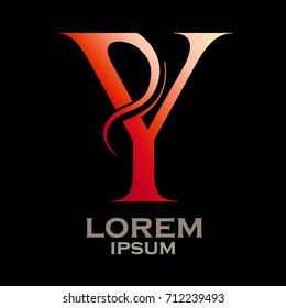 Letter Y Logo Vector, X Letter emblem, business logo template, X initial, icon design template elements, red alphabet letter "X"