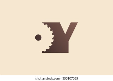Letter Y Logo, woodworking logo design. 