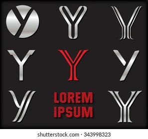 Letter Y logo.Alphabet logo design.Vector illustration.