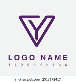 Letter Y logo.Decorative creative typographic icon