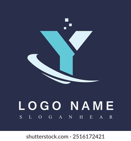 Letter Y logo.Decorative creative typographic icon