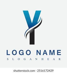 Letter Y logo.Decorative creative typographic icon