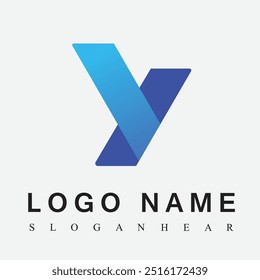 Letter Y logo.Decorative creative typographic icon