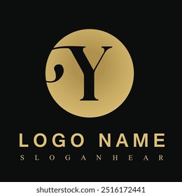 Letter Y logo.Decorative creative typographic icon