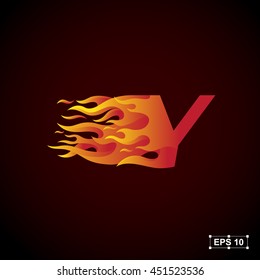 letter Y logo,fire fast speed