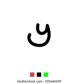 The letter Y for logos, icons, web design, the template element. Black letters on a white background English alphabet. Vector Illustration Eps10.

