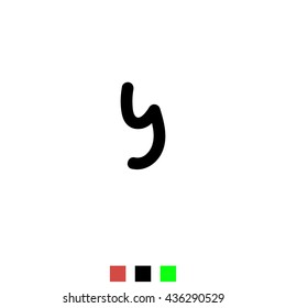 The letter Y for logos, icons, web design, the template element. Black letters on a white background English alphabet. Vector Illustration Eps10.