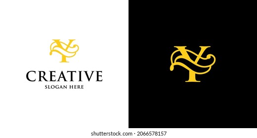 Letter y luxury logo design template