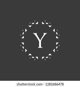 letter Y - Luxury Logo template in vector for Restaurant, Royalty, Boutique, Cafe, Hotel, Heraldic, Jewelry, Fashion and other vector illustration - Vector. Circle style - Vector