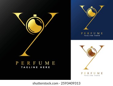 Letter Y luxury Perfume logo design template