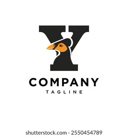 Letter Y Maleo Bird Logo Icon Vector