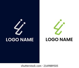 letter y with man logo design template