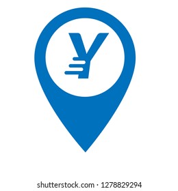 letter Y and map pin. logo concept. Designed for your web site design, logo, app, UI