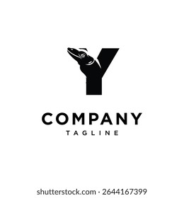 Letter Y Monitor Lizard Logo Icon Vector