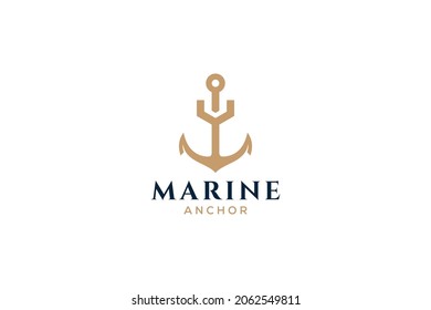 Letter Y monogram, Anchor logotype. Logo of yacht club, maritime