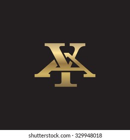 letter A and Y monogram golden logo