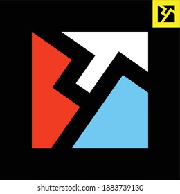 Letter Y monogram logo design in Gestalt art style. Vector logo in Eps 8.