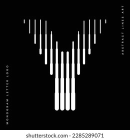 Monogram Logo Letter y lines Abstrakte moderne Vektorgrafik